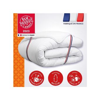 couette 220x240 cm dodo champs de lin - chaude - 450g/m² - couette 2 personnes -douce et chaude -anti-acariens antibactériens… - 1
