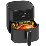 XL 6,5l Airfryer, Friteuse à Air, 8 Programmes, Écran Tactile LED, 1700W, 80-200℃, Lavable au lave-vaisselle, Recette