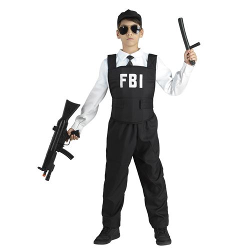 Déguisement Agent Fbi Garçon 5/7 Ans Noir 1206 Clown Republic 5/7 ANS - Coloris : Noir1206 Clown Republic