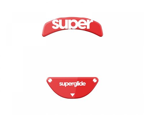 Patins en verre Superglide Version 2 pour souris Razer Orochi V2 Rouge