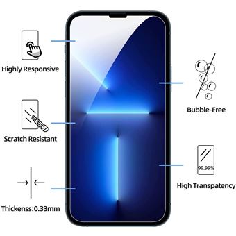 Protection Verre Trempé Pour Objectif Photo IPhone 11/12/13/14 Pro Max - Transparent - Neuf