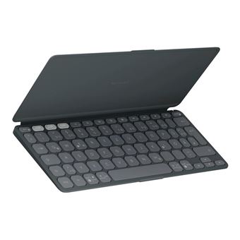 Logitech Keys-To-Go 2 - Clavier - couvercle intégré - sans fil - Bluetooth LE - QWERTZ - Suisse - graphite