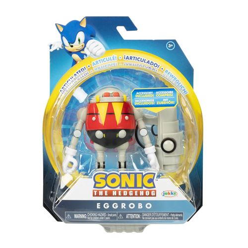 Jakks - Sonic The Hedgehog - Figurine articulée 10 cm - 41430 - Personnage Eggrobo + Accessoire Blaster