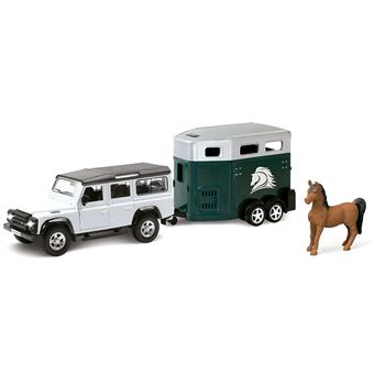 Imagin - Land Rover Defender 1:32 métal avec van et cheval - 1
