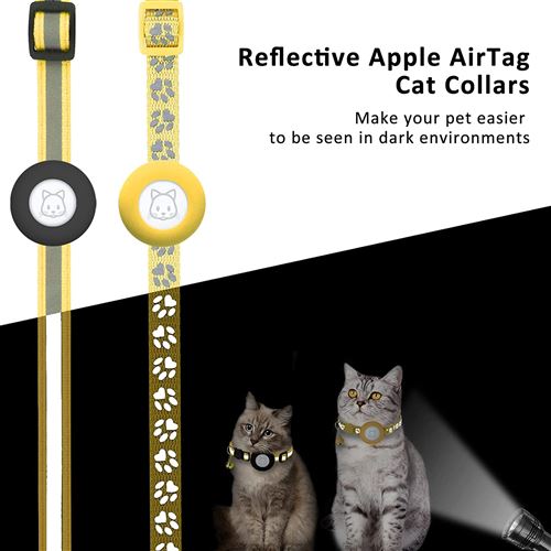 Collier pour chat Apple AirTag en cuir de qualité supérieure  personnalisable par Nine Twenty Eight™ -  France