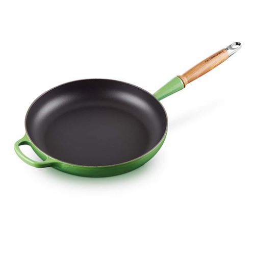 LE CREUSET Sauteuse en fonte émaillée avec manche en bois 28 cm Vert Poele / sauteuse Achat