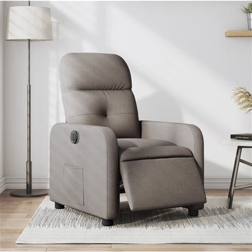 Non Communiqué Taupe Vidaxl Fauteuil Réglable Électrique Tissu