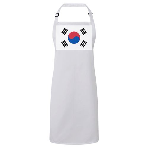 Fabulous Tablier Cuisine Premium Blanc Drapeau Coree du Sud