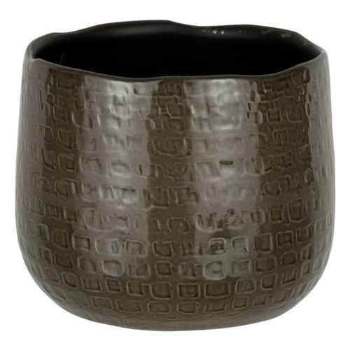Cache-Pot en Céramique Yuella 19cm Gris