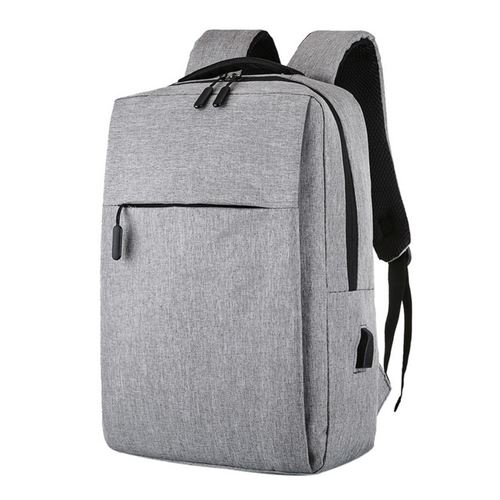 Sac à dos college avec chargement USB, fit pour ordinateur portable 15.6 pouces - Gris