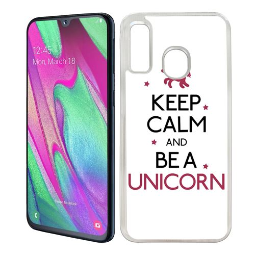 Coque pour Samsung Galaxy A40 -  Keep Calm Unicorn Licorne