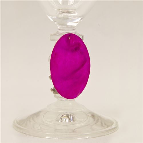 Lot de 6 Disques aspect coquillage coloris Fuschia - Diam : 4 cm