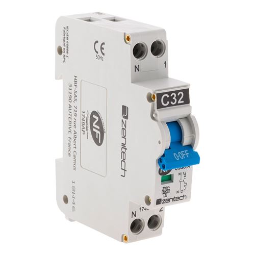Zenitech Disjoncteur 32A Ph/N - Nf - Image 4