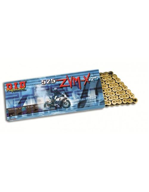 Chaîne de transmission D.I.D 525 ZVM-X noir/noir 114 maillons