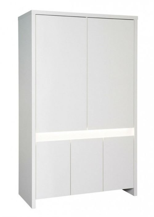 Armoire bébé 5 portes bois laqué blanc Planet White L 116 x H 189 x P 53 cm