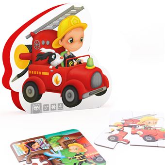 Eurekakids Puzzle évolutif pompier 4 en 1