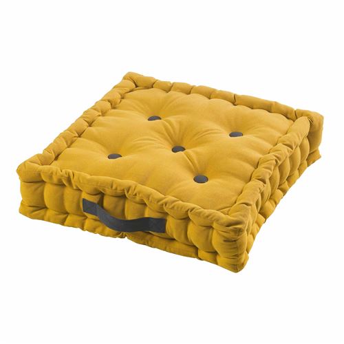 Coussin de sol 45 x 45 x 10 cm coton pacha Jaune