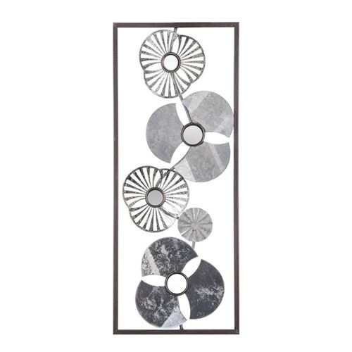 Paris Prix Gris, Argent Déco Murale Métal Fleur Argent 25X61 Atmosphera - Image 1