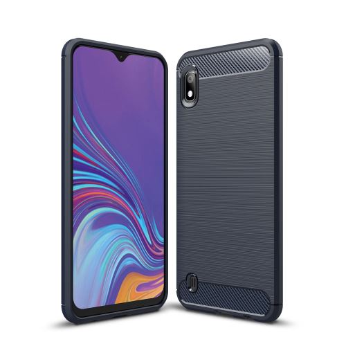 Coque Pour Samsung Galaxy A10 Carbone Bleu Housse Etui En Silicone Gel Souple hfs-house®