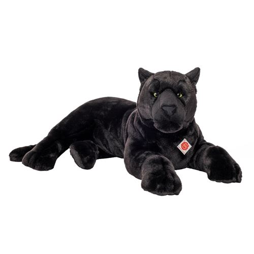 Grande peluche panthère noire allongée 80 cm