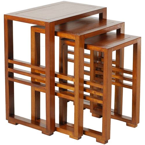 Table gigogne bois mindi