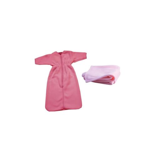 Domiva Gigoteuse + Plaid - 6-36 Mois - 70 X 80 Cm - Bebe Fille - Rose Fuchsia Et Rose