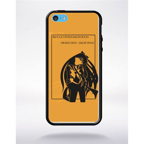 Coque sailor venus compatible apple iphone 5c bord noir silicone