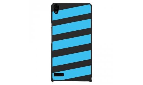 Coque rigide pour Huawei Ascend P6 avec impression Motifs bandes bleues