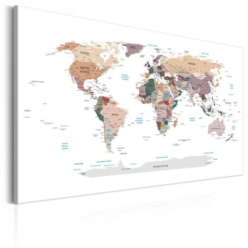 Tableau - World Map: Where Today? .Taille : 60x40