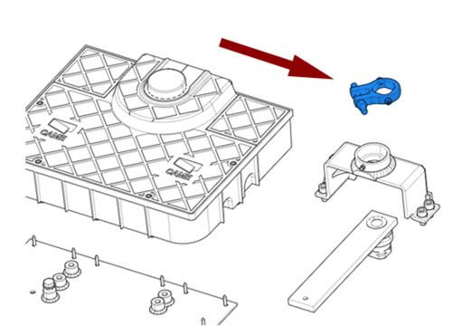 Came Bras Conduit 119Ria060 Pour Motorisation Frog-J - Image 2