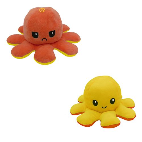 Poupée Octopu Double face Flip Octopu Peluche Chirdren Enfants Cadeaux créatifs de Noël J - Multicolore