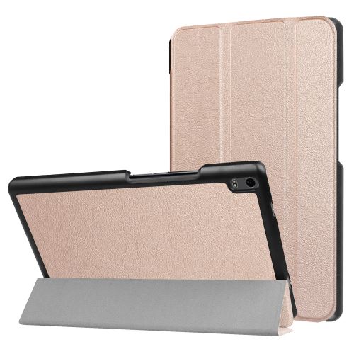 Étui de protection tri-pliée avec support pour Lenovo Tab4 8 Plus TB-8704F/N - Or rose