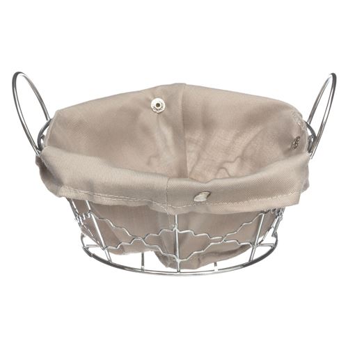 Secret de Gourmet - Panier multi-usages Rond - Metal et coton - Couleur lin