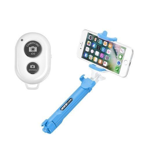 Perche selfie trepied bluetooth ozzzo bleu pour blackberry 9380 curve