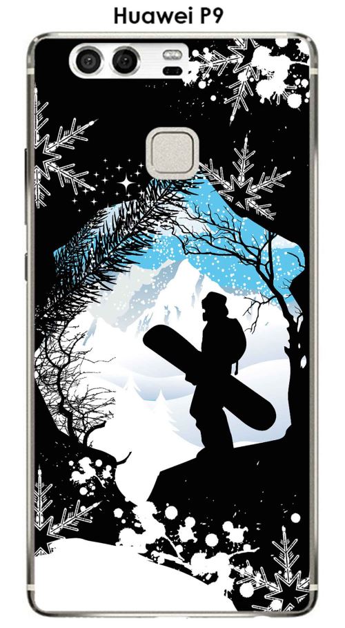 Coque Huawei P9 design surf-neige1