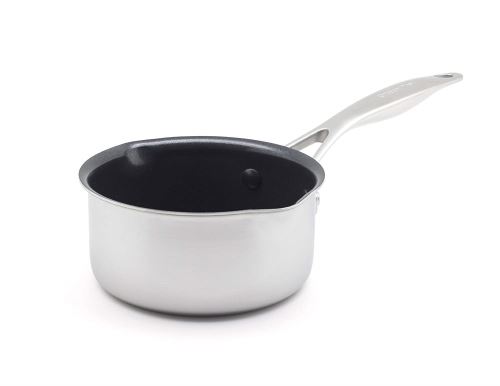 Greenpan Venice Pro Biply Cc000607-001 Casserole Avec Becs Verseurs Acier Inoxydable, Inox, 14cm