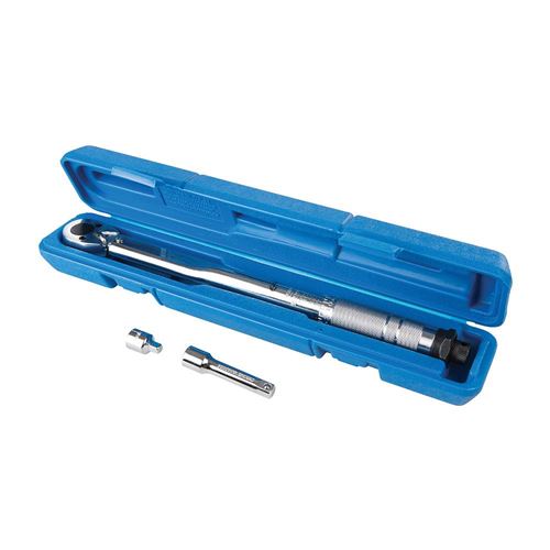 Silverline - Clé dynamométrique 8 - 105 Nm, carré 3/8 avec adaptateur 1/4