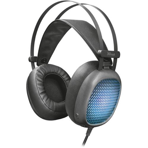 Trust Lumen Casque Audio Filaire Pour Smartphone Et Tablette, Led Lumineuse - Noir