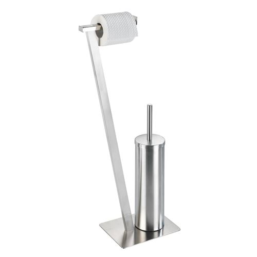 Wenko - Valet WC design métal Lirio - L. 15 x H. 68 cm - Argent - Lirio