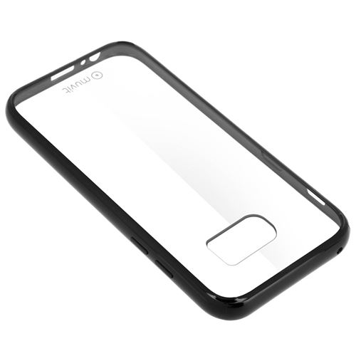 Muvit Crystal Bump - Achterzijde behuizing voor mobiele telefoon - zwart, transparant - voor Samsung Galaxy A5 (2017)