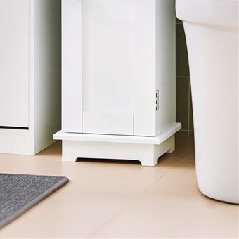 Sobuy - SoBuy BZR53-W Support Papier Toilette Armoire Toilettes Porte Brosse  WC sur Pied en Bois –Blanc - meuble haut salle de bain - Rue du Commerce