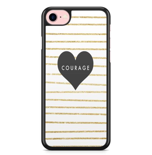 Coque Fifrelin pour iPhone 7 PLUS et iPhone 8 PLUS Courage Heart Coeur Rayures