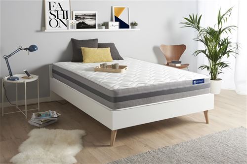 Actisom Matelas Mémoire De Forme 200X200 Cm Maxi Épaisseur 5Zones De Confort
