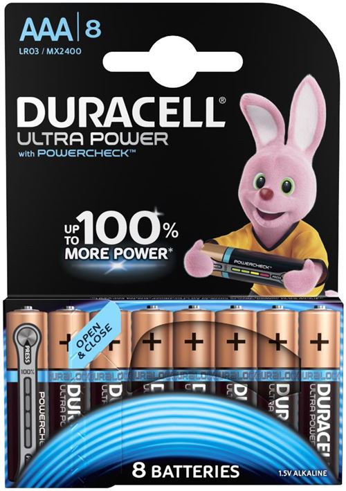 Duracell - Pile alcaline blister x8 Duracell Ultra Power LR03 - AAA Star Wars 1.5V 1.175Ah - Blister(s) x 8