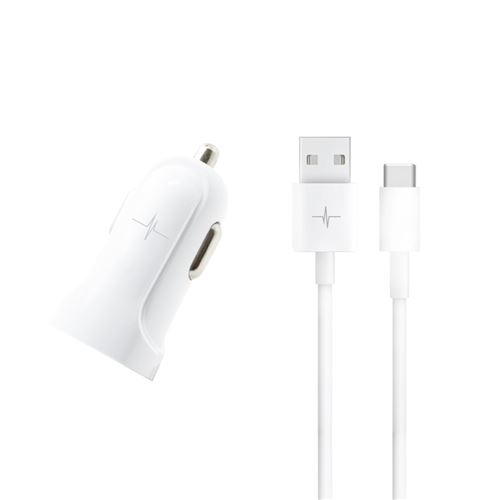 Wave Concept - Pack Chargeur Voiture 1 Port Usb 2.1a + Câble Usb-c 2.0