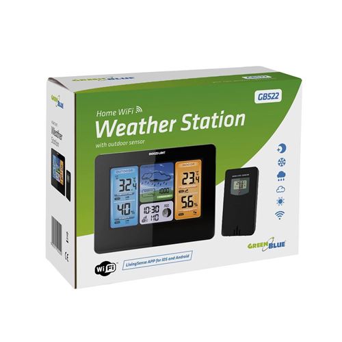 Greenblue - Station météo sans fil avec écran LCD capteur extérieur  GreenBlue GB523 - Radio - Rue du Commerce
