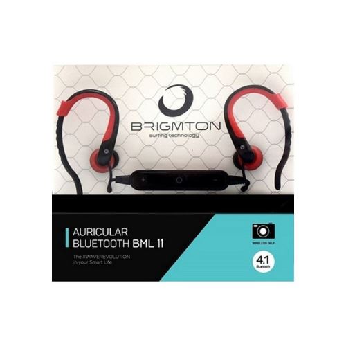 Casques bluetooth avec microphone brigmton bml-11-r rouge