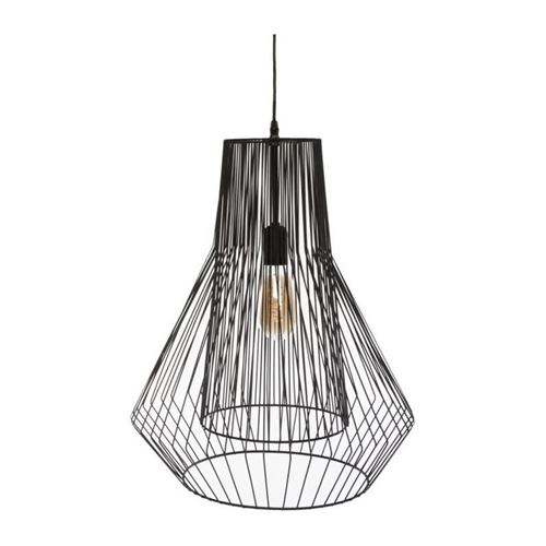 Lampe Suspension en Métal Zania 52cm Noir