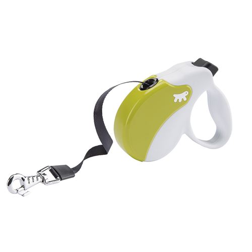 Meilleurs prix pour Laisse rétractable pour chiens AMIGO TAPE SMALL, sangle rétractable, 5 mètres, max 15 kg, Blanc