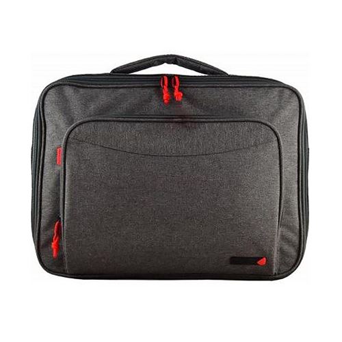 Tech air TAN1209 14-15.6 Sacoche Souple et Fine Grise avec Une Touche de Rouge, 384 g, Ouverture par Le Dessus.